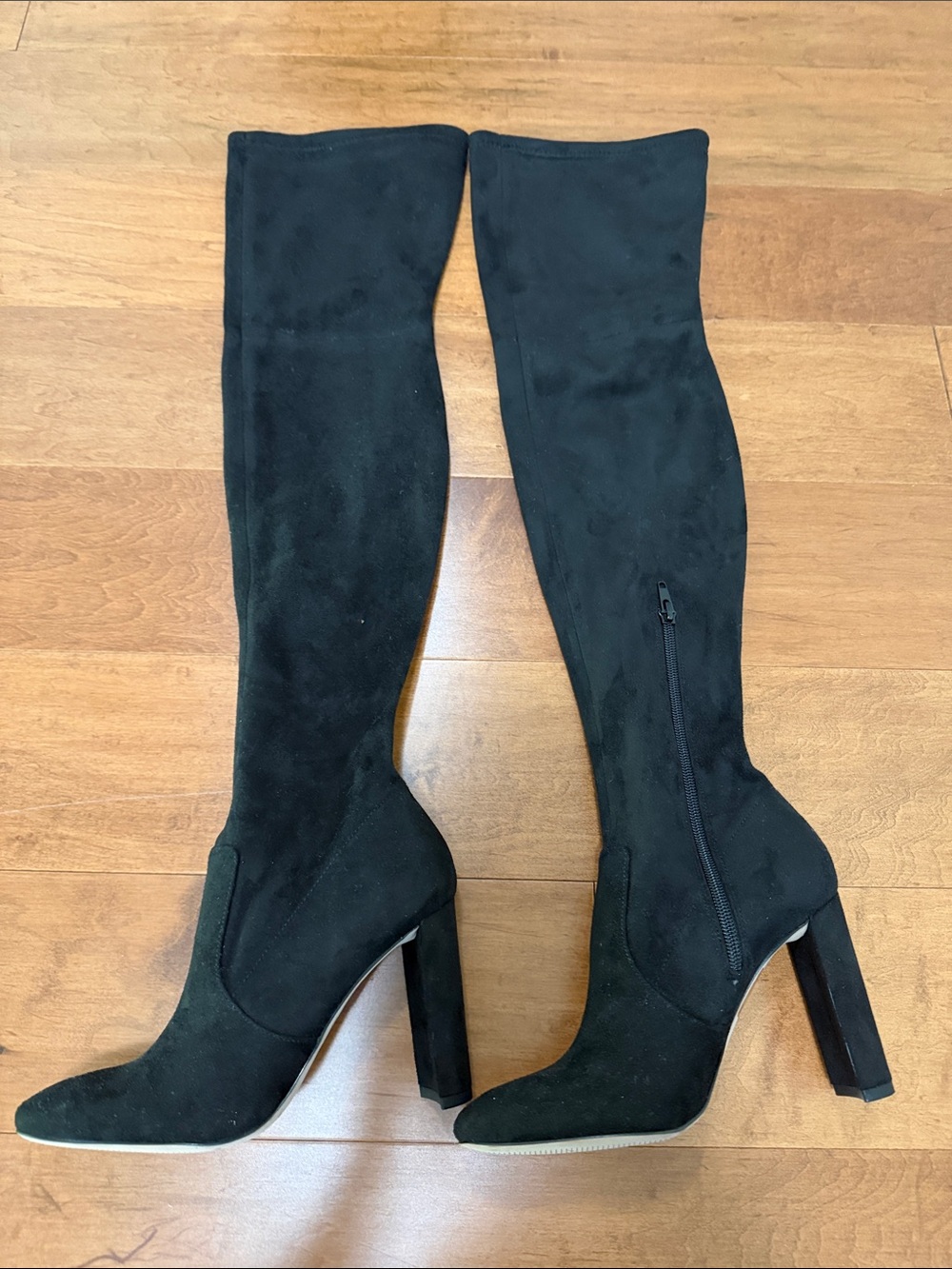ALDO Over-the-Knee Black Suede High Heel Boots